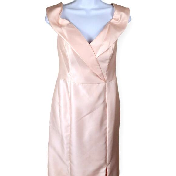 Alfred Sung Baby Pink Ball Gown/Prom Dress Front Leg Slit 14 - Picture 7 of 10